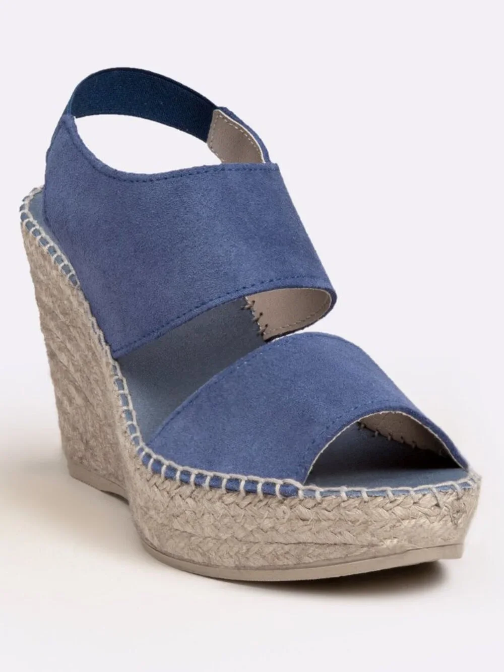 Juncal Aguirre Iris Tinta Blue Suede Wedges - NWOT - Picture 2 of 6